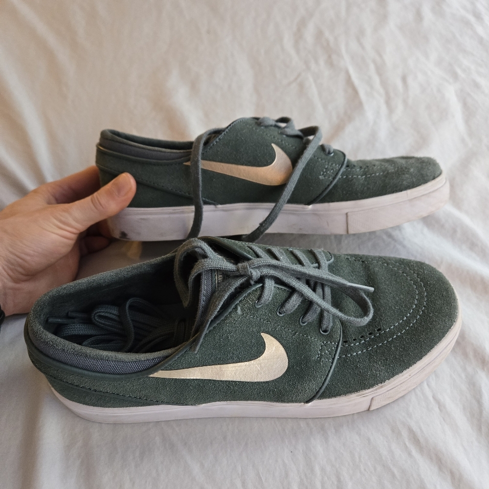 Nike SB Stefan Janoski Zoom Air Green Suede skate shoes men's size 7.5 women's 9